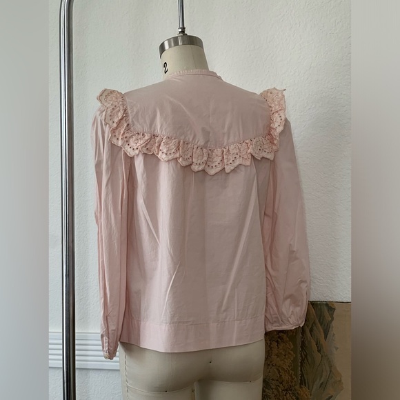 Rebecca Taylor La Vie Cotton Eyelet Ruffle Button down - Picture 3 of 11